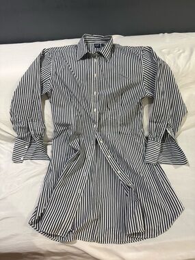 GAP Organic Cotton Poplin Mini Shirt Dress Size Large Tall